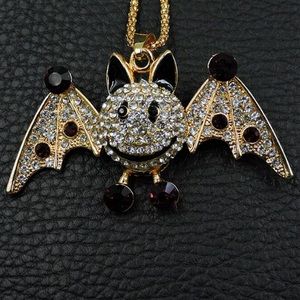 Crystal Bat Necklace